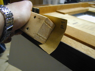 Sandpaper to finish work